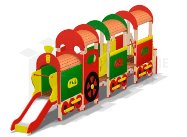 Детский игровой комплекс «Паровоз с двумя вагонами»