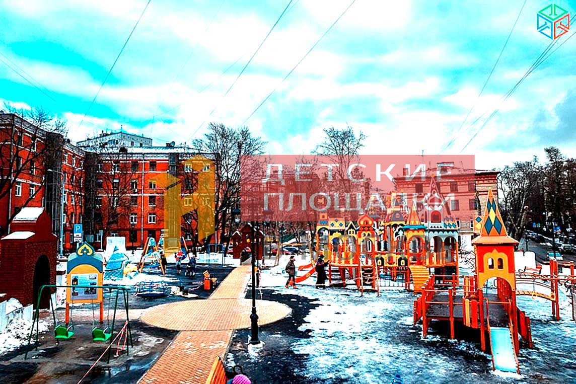 Детская площадка в Москве Сказки Пушкина ЦАО