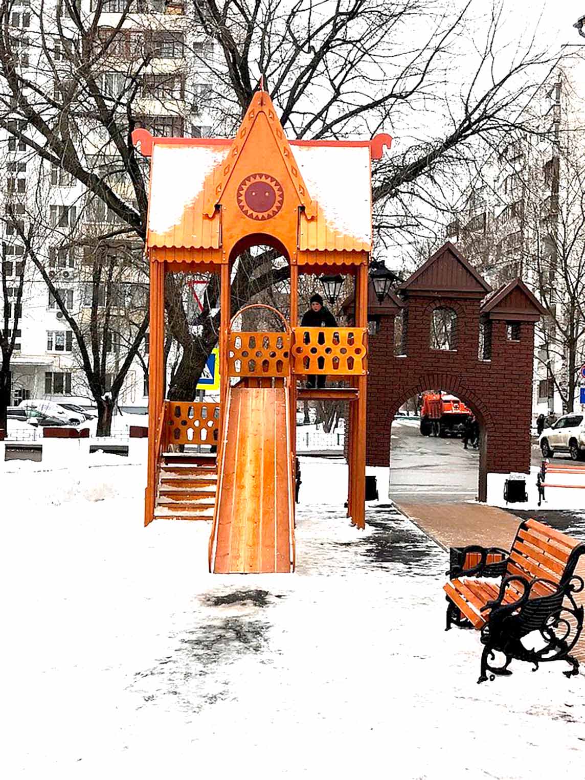 Детская площадка в Москве Сказки Пушкина ЦАО